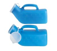 2 Pcs Urine Bottles Male Urinal Bottles for Men, Urinal Pee Bottle for Mens Urine Bottles Spill Proof, 1200ml Portable Urinals for Men with Lid, Plastic Urine Bottle for Men Camping Travel