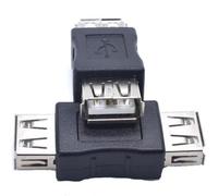 2 PCS USB 2.0 Female to Female Converter, For Connecting Two USB Male Ends Cord Extension Connector Compatible,Socket to Socket USB, black Nickel-Plated USB 2.0