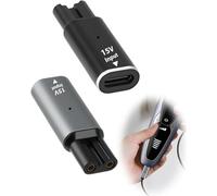 2 PCS USB-C Shaver Charger Converters for PD-compatible Power Sources, 15V Type-C Shaver Charger Adapter Compatible with Philips Series 3000 5000 7000 9000, S-SerPes, HQ/PT-Series and More