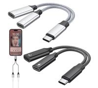2 PCS USB C splitter 2 Port,Dual Port USB-C Male to 2 Female Y Cable,USB Splitter 2 Port Adapter for Laptop, Xbox One, PS5, PC,Type C Hub for Fast Charging & Data Sync