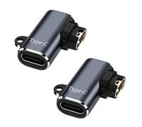 2 PCS USB C to Gar-min Watch Charger Adapter,Charger Charging Cable for Gar-min Fenix 7 7S 7X 6s 6 6X,instinct Tactical,Venu Sq,Forerunner 45 45S 245 55 935,Approach S40,Vivoactive 4 4S 3 3music, Side