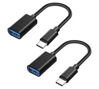 2 Pcs USB C to USB 3.0 Adapter,Converting USBC Thunderbolt 3 to USB3.0 OTG Cable,10Gbps Aluminum USB C Adapter OTG Cable Compatible with Pro 2022 Galaxy S22 /iPad Air /MacBook/and more Type C Devices