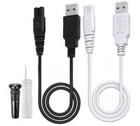 2 Pcs USB Charging Cable for Water Flosser, Portable Water Flosser Charger, Replacement Charger Compatible with Hangsun COSLUS Nicwell Fairywill Aquasonic Nicefeel Oralfree MOSPRO(1.24M Black&White）