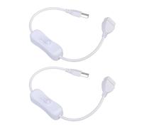 2 Pcs USB Charging Cable Switcher Cord Desk Fan with Power Switcher LED Light Low Device 30cm Extension Cable