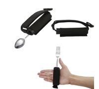 2 Pcs Utensil Cuff Holder Strap,Universal Hand Strap for Holding Utensils,Adjustable Spoon Fork Holder Strap, Adaptive Utensils Aids for Elderly or Parkinson Arthritis Tremors Patient to Hold Cutlery