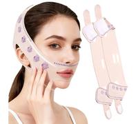 2 Pcs V Line Face Lifting Chin Mask, Face Lifting Mask,Double Chin Reducer for Women, Adjustable Strap for Sleeping & Daytime Use