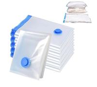 2 pcs Vacuum Storage Bags for Clothes, Reusable, Travel Essentials Sealer Compression Bags, Space Saver Vacuum Cubes Packing Bags, for Storage Coats Clothes Towels Bedding Duvet Blanket