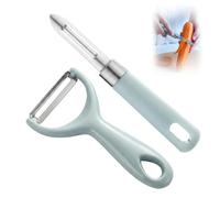 2 Pcs Vegetable Peeler Set, Stainless Steel Potato and Fruit Peeler with Ergonomic Non-Slip Handle, Y-Shape and I-Shape Kitchen Peeling Tools for Potatoes, Carrots, Cucumbers and Apples