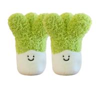 2 Pcs Vegetables Pillow Plush, Soft Kawaii Hugging Pillow Toy, Fruit Stuffed Squishy Cuddly Toy, Cute Plushie Gifts for Stress Relief, Relaxation, Room Decor & Stocking Fiillers for Kids (Style 15)