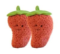 2 Pcs Vegetables Pillow Plush, Soft Kawaii Hugging Pillow Toy, Fruit Stuffed Squishy Cuddly Toy, Cute Plushie Gifts for Stress Relief, Relaxation, Room Decor & Stocking Fiillers for Kids (Style 16)