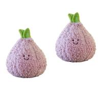 2 Pcs Vegetables Pillow Plush, Soft Kawaii Hugging Pillow Toy, Fruit Stuffed Squishy Cuddly Toy, Cute Plushie Gifts for Stress Relief, Relaxation, Room Decor & Stocking Fiillers for Kids (Style 6)