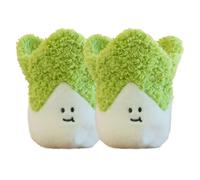 2 Pcs Vegetables Pillow Plush, Soft Kawaii Hugging Pillow Toy, Fruit Stuffed Squishy Cuddly Toy, Cute Plushie Gifts for Stress Relief, Relaxation, Room Decor & Stocking Fiillers for Kids (Style 1)