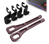 2 PCS Vehicle Mounted Gap Leak Proof Filling Strip, Universal Seat Gap Filler with 4 Car Headrest Hooks Brown Car Organizer Front Eat for Most Vehicles