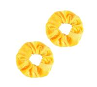 2 Pcs Velvet Scrunchies,Scrunchie for Women Soft Jersey Fabric Hair Scrunchie for Girls Bobble Elastic Hair Band Scrunchies Elastic Spring Ponytail Holder Bobbles Accessories,for Women Girls(Yellow)