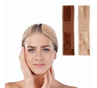 2 PCS Velvet Wig Grip Band Non-Slip Adjustable - Breathable Elastic Headband for Lace Front Wigs, Secure Hold to Keep Wig in Place, Comfortable Fit for Daily Use（Brown+Beige，60cm）