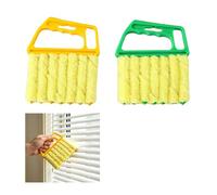 2 Pcs Venetian Blind Cleaner Tool,Orange Blind Cleaners Brush,Blue Efficient Plastic Easy Damp Cleaning Duster Tool Suitable for Wooden Venetian Blinds,Window Slat and Air Conditioners Removal Dust