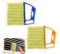 2 Pcs Venetian Blind Cleaner Tool, Venetian Blind Cleaner Brush for Deep Cleaning, 7 Finger Blinds Duster Easy Damp Cleaning Duster Tool for Wooden Blinds, Vertical Windows Slat and Air Conditioners