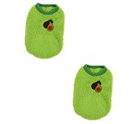 2 Pcs Vest Pet Apparel Rabbit Clothes Bling Accessories Decked Walking Vest All-match Colored Trim Coat Small Cat Sweate