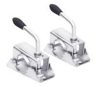(2 pcs) vidaXL 1/2x Jockey Wheel Clamp 13.5x6.5x14 cm Galvanised Steel Fitting Clamp