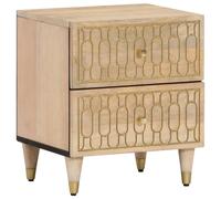 (2 pcs) vidaXL Bedside Cabinets Bedroom Nightstand Side Table 2 pcs Solid Wood Mango