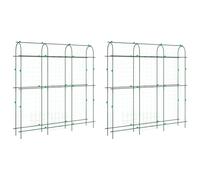 (2 pcs) vidaXL Garden Trellises for Climbing Plants Stand Plant Support U-Shape Steel