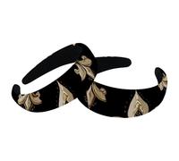 2 PCS Vintage Abstract Iris Pattern Womens Headbands, Wide Hair Band Hoops, Vintage Thick Hair Bands, Velvet Padded Headbands for Girls