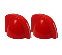 2 Pcs Vintage Chicken Head Guitar Knobs for Replacement, 6mm Bore, Plastic Tuner Control Knob Compatible with Electric Guitars, Black White Red