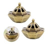 2 Pcs Vintage Incense Cone Burner, Spaceship Shape Metal Incense Cone Holder for Sticks, Spa Yoga Gift Home Decoration
