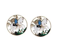 2 Pcs Vintage Roman Knight Brooches, Medieval Cavalry Pins, Men's and Women's Hollow Out Metal Alloy Badges
