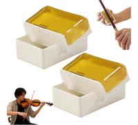2 PCS Violin Rosin,Violin Rosin For Bow,Yellow Light Low Dust String R-osin With Case,Natural Pine R-esin Formula For Enhanced Bow Grip,Improve The Playing Effect,For Violin Viola And Cello Bows