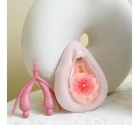 2 Pcs Vulva/Clitoris Combination Model Female Gynecological Manikin Model,Outside Reproductive System Anatomy Foreskin Urethra Model for Intuitive Teaching and Practical Operation