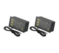 2 Pcs W3230 Digital Temperature Controller AC 5V-24V with 10K Probe, -50 to 110C Range, 20A Output for HVAC Freezer Fermentation(12V)