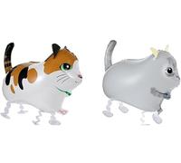 2 Pcs Walking Cat Balloons aluminum film cat balloons Animal Pet Puppy Party Supplies Kids Balloons for Party Decorations