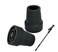 2 Pcs Walking Stick Rubber Tips, Walking Stick Rubber Ferrules Ends Tips Trekking Pole Tip Protectors Replacement Rubber Tips End Fits Most Hiking Sticks, Trekking Poles, Walking Canes