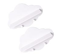 2 Pcs Wall-Mounted Floating Shelf Solid Wood No-Drill Storage Rack for Bathroom Kitchen Shower Home Storage with Hooks