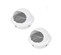 2 Pcs Wall Mounted Ventilation Cover, Stainless Steel Circular Exhaust Grille, Ventilation Outlet, Dry Hood