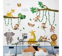 2 Pcs Wall Stickers,Animal Wall Stickers, Wall Tickers for Bedrooms,Wall Stickers Kids,Safari Wall Stickers, for Boys and Girls Wall Stickers Art Farm Zoo Decorations