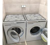 2 PCS Washer And Dryer Covers For The Top Dust-Proof Washing Machine Covers Anti-Slip Silicone Washer Dryer Top Protector Mat Countertop For Home Kitchen Laundry Room (Color 5,50x50cm)