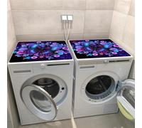 2 PCS Washer And Dryer Covers For The Top Dust-Proof Washing Machine Covers Anti-Slip Silicone Washer Dryer Top Protector Mat Countertop For Home Kitchen Laundry Room (Color 6,50x60cm)