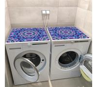 2 PCS Washer And Dryer Covers For The Top Dust-Proof Washing Machine Covers Anti-Slip Silicone Washer Dryer Top Protector Mat Countertop For Home Kitchen Laundry Room (Color 4,50x60cm)