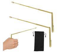 2 Pcs Water Dowsing Rods,Water Dozing Rods,Sturdy Copper Detector Moves Smoothly for Water,Copper W ater Dozing R ods,Adjustable Witchcraft Observation Hunting,Ghost Gunting Equipment(Brass Alloy)