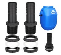 2 PCS Water Tank Connectors and Fittings, Water Butt Connector Kit,UniversalWater Butt Hose Connectors,25mm Hose Adapters,Waterbutt Overflow Connector for Rain Barrels,Tanks
