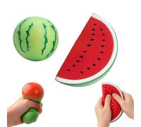 2 PCS Watermelon Squishy, Squishies, Two Watermelon & Watermelon slice shaped Squishy Decor, Charming Decor for Interior Lovers, For Those Who Adore Fruity themed Decor