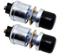 2 Pcs Waterproof Car Ignition Push Button Starter Switch - Heavy Duty Momentary Metal Horn Engine Start for Vehicles Truck Boats RV