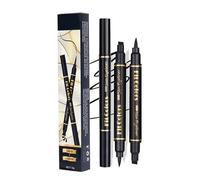 2-Pcs Waterproof Eyeliner Stamp Set - Wing & Cat Eye Stamp for Smudge-Free, Long-Lasting Look. Beginner-Friendly Black Liquid Eye Liner Pens