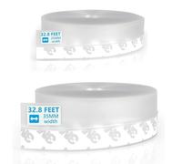 2 Pcs Weatherproof Seal Strip - 10Mx35MM,10Mx25MM, Dustproof, Insect-Proof, Soundproof, Windproof,Strong Self-Adhesive Seal for Door & Window Gaps