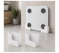2 Pcs Weight Scale Stand for Beurer BF 720 | 2-Piece Bathroom Scale Wall Mount Holder No-Drill Self-Adhesive Weighing Scale Storage Brackets Adjustable Spacing