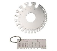 2 Pcs Welding Thickness and Wire Gauge Measurement Tools, Stainless Steel for Accurate Thickness Readings on Metal Sheets and Other Materials (B)