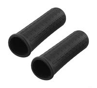 2 Pcs Wheelbarrow Rubber Handles - Black Replacement Handle Covers for Round Tubes, 8-42mm Inner Diameter, Non-Slip Grip with Groove Design, Weatherproof Plastic for(122 x 33mm)