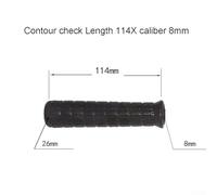 2 Pcs Wheelbarrow Rubber Handles - Black Replacement Handle Covers for Round Tubes, 8-42mm Inner Diameter, Non-Slip Grip with Groove Design, Weatherproof Plastic for(114 x 8mm)